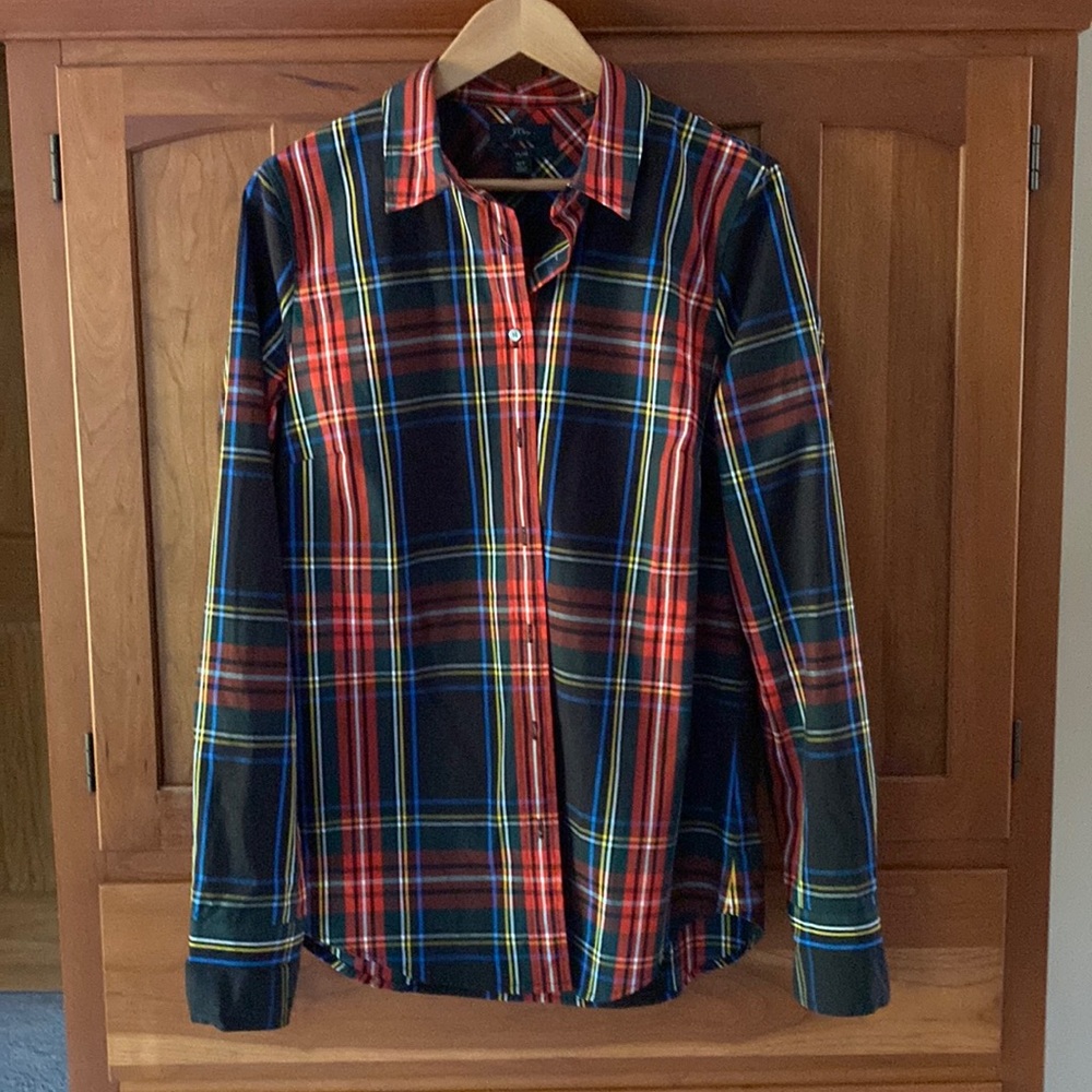 J. Crew Plaid Shirt - Red, Blue, Yellow